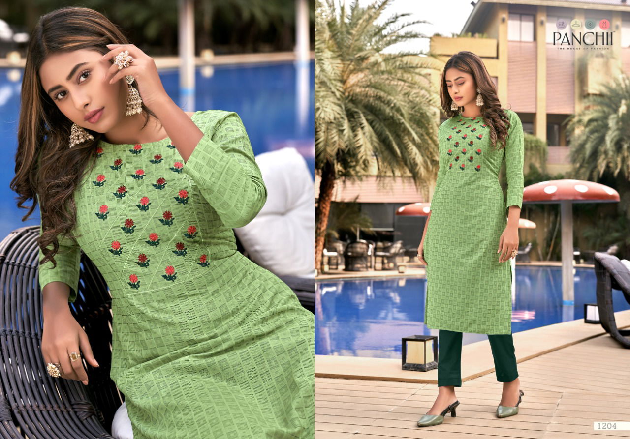 PANCHI NEW LOOK Fancy Latest Regular Wear Cotton Kurtis Collection